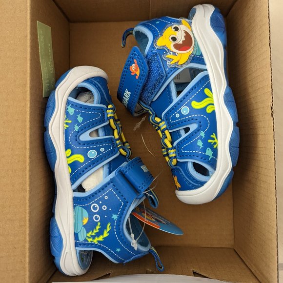 Nickelodeon Baby Shark Ping Fong Trekking Child Sandals - Size 6 & 8 - Brand New - Picture 2 of 16